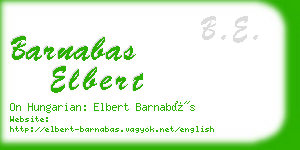 barnabas elbert business card